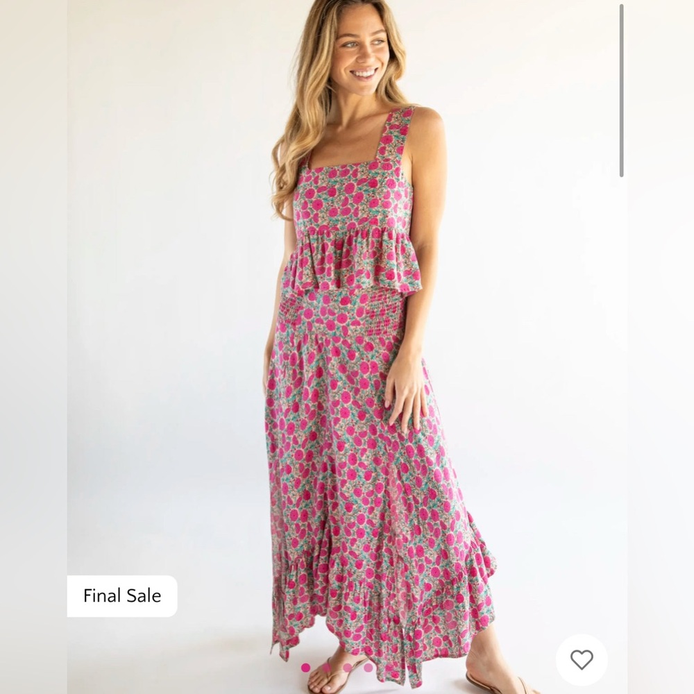 NWT NEW Natural Life Good Vibes Skirt Pink Puff Floral Size Medium M Sold Out